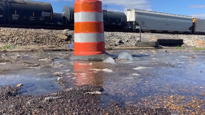 A sewer main overflow in Midtown Jackson.