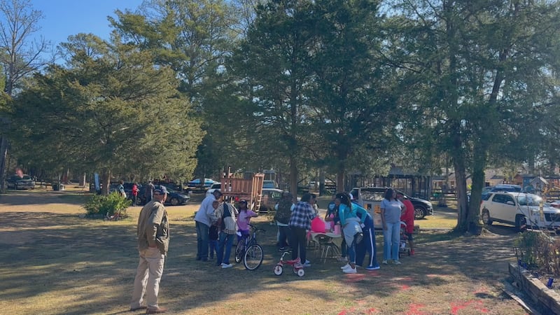Today up in Scooba there was a bikeathon where many people came out to raise money for St. Jude.