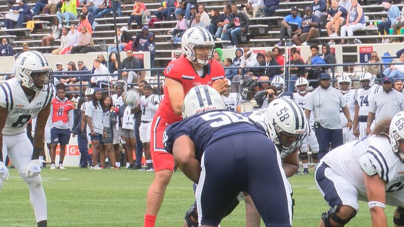 Jason Brown was one of three QBs to take snaps in the JSU Spring Game Saturday