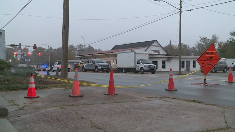 Crews from Atmos Energy are working to repair the leak on 8th Street near 45th Avenue.